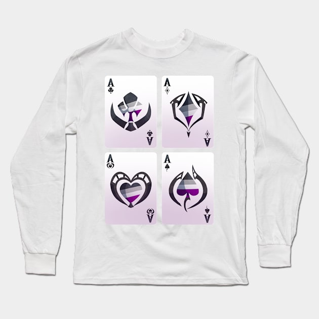 Ace Cards Long Sleeve T-Shirt by Phreephur